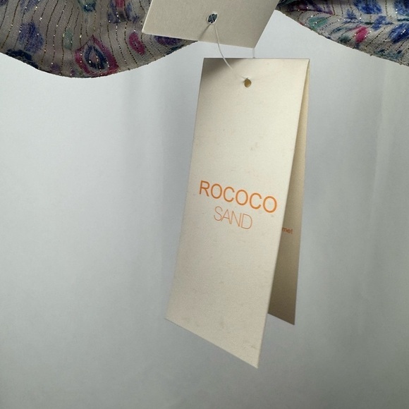 NWT ROCOCO SAND Lada Crop Top in Blue Size Large - Picture 4 of 8